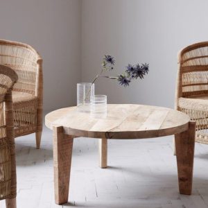 House Doctor Bali massiv Mango – Natur. Ø80cm Høyde 40cm.