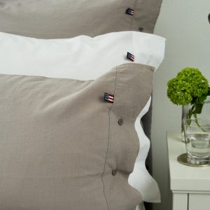 Lexington Sengesett – Washed Cotton Linen Gray. 140x200cm og 50x70cm.